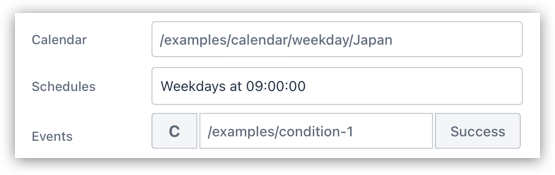 Schedules, triggers and conditions